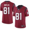 Evan Baylis #81 Texans Stitched Red Jersey