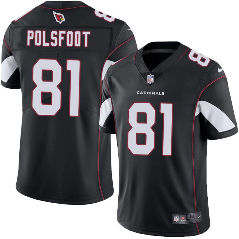 Cardinals #81 Fran Polsfoot Stitched Black Jersey