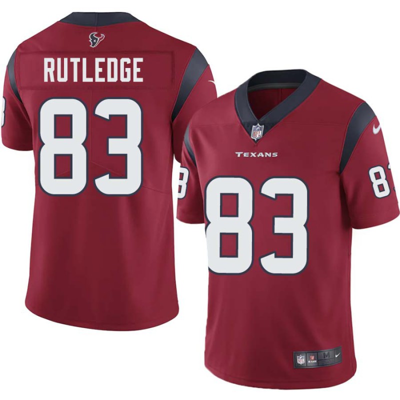 Rod Rutledge #83 Texans Stitched Red Jersey