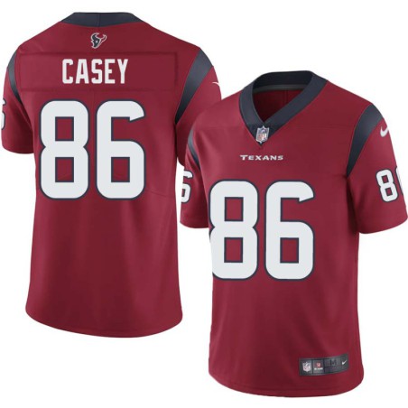 James Casey #86 Texans Stitched Red Jersey