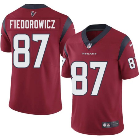 C.J. Fiedorowicz #87 Texans Stitched Red Jersey