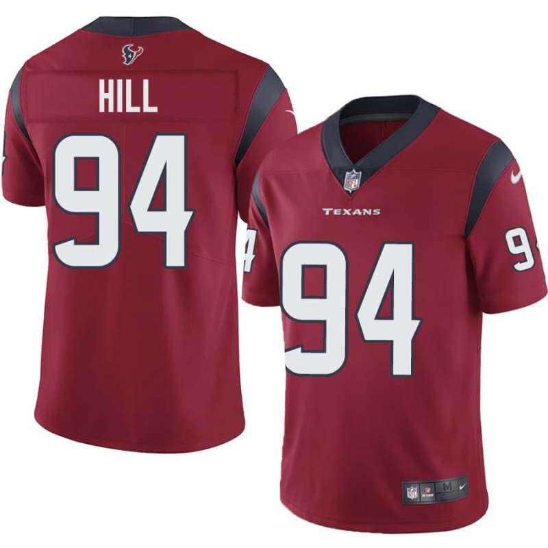 Charles Hill #94 Texans Stitched Red Jersey