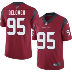 Jerry DeLoach #95 Texans Stitched Red Jersey