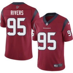 Derek Rivers #95 Texans Stitched Red Jersey