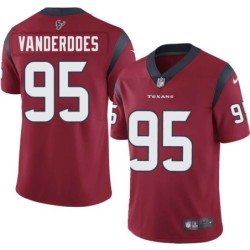 Eddie Vanderdoes #95 Texans Stitched Red Jersey