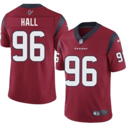 P.J. Hall #96 Texans Stitched Red Jersey