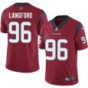 Kendall Langford #96 Texans Stitched Red Jersey