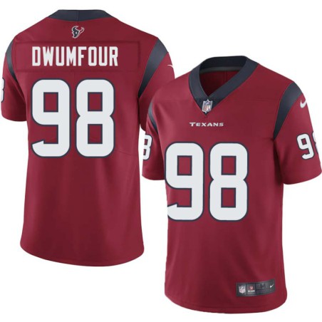 Michael Dwumfour #98 Texans Stitched Red Jersey