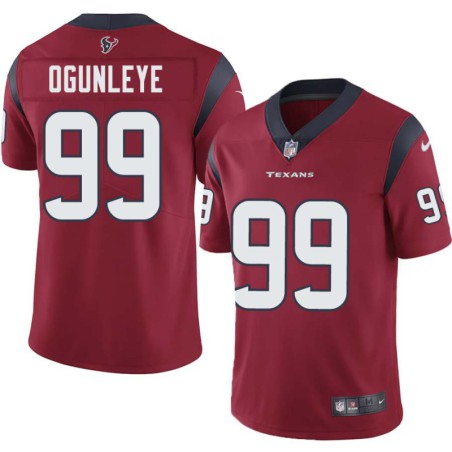 Adewale Ogunleye #99 Texans Stitched Red Jersey