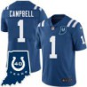 Colts #1 Parris Campbell 40 Years ANNI Jersey -Blue