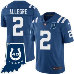 Colts #2 Raul Allegre 40 Years ANNI Jersey -Blue