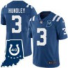 Colts #3 Brett Hundley 40 Years ANNI Jersey -Blue