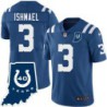 Colts #3 Steve Ishmael 40 Years ANNI Jersey -Blue