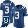 Colts #3 Aaron Shampklin 40 Years ANNI Jersey -Blue