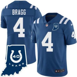 Colts #4 Mike Bragg 40 Years ANNI Jersey -Blue