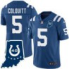 Colts #5 Craig Colquitt 40 Years ANNI Jersey -Blue