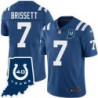 Colts #7 Jacoby Brissett 40 Years ANNI Jersey -Blue