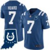 Colts #7 Brock Huard 40 Years ANNI Jersey -Blue