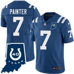 Colts #7 Curtis Painter 40 Years ANNI Jersey -Blue