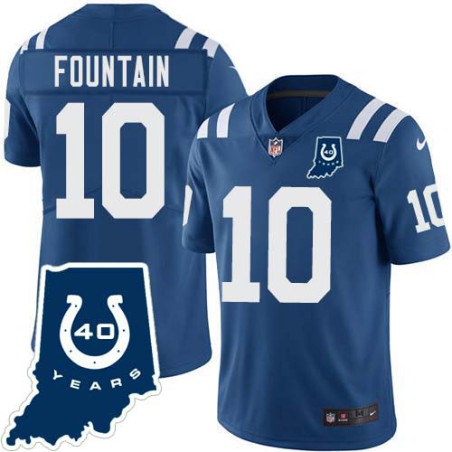 Colts #10 Daurice Fountain 40 Years ANNI Jersey -Blue