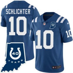 Colts #10 Art Schlichter 40 Years ANNI Jersey -Blue