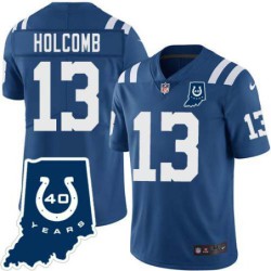 Colts #13 Kelly Holcomb 40 Years ANNI Jersey -Blue