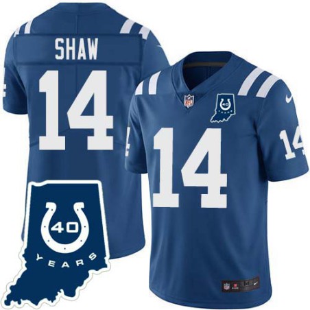 Colts #14 George Shaw 40 Years ANNI Jersey -Blue