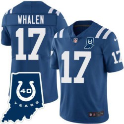 Colts #17 Griff Whalen 40 Years ANNI Jersey -Blue