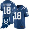 Colts #18 Cotton Davidson 40 Years ANNI Jersey -Blue