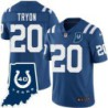 Colts #20 Justin Tryon 40 Years ANNI Jersey -Blue