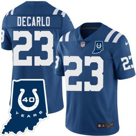 Colts #23 Art DeCarlo 40 Years ANNI Jersey -Blue