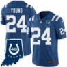 Colts #24 Dick Young 40 Years ANNI Jersey -Blue