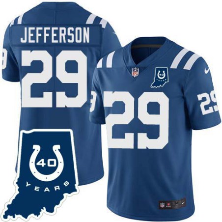 Colts #29 Joe Jefferson 40 Years ANNI Jersey -Blue