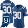 Colts #30 Bruce Anderson 40 Years ANNI Jersey -Blue