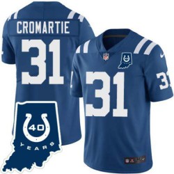 Colts #31 Antonio Cromartie 40 Years ANNI Jersey -Blue