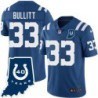 Colts #33 Melvin Bullitt 40 Years ANNI Jersey -Blue