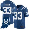 Colts #33 Robert Turbin 40 Years ANNI Jersey -Blue