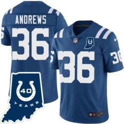 Colts #36 John Andrews 40 Years ANNI Jersey -Blue