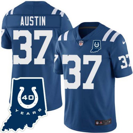 Colts #37 Ocie Austin 40 Years ANNI Jersey -Blue