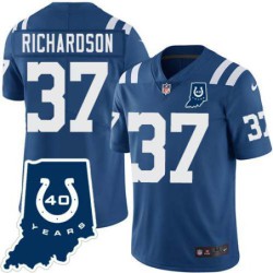 Colts #37 Mike Richardson 40 Years ANNI Jersey -Blue