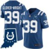 Colts #39 Tay Glover-Wright 40 Years ANNI Jersey -Blue