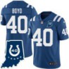 Colts #40 Bobby Boyd 40 Years ANNI Jersey -Blue