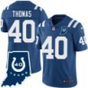 Colts #40 Jesse Thomas 40 Years ANNI Jersey -Blue