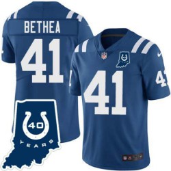 Colts #41 Antoine Bethea 40 Years ANNI Jersey -Blue