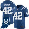 Colts #42 Nick Graham 40 Years ANNI Jersey -Blue