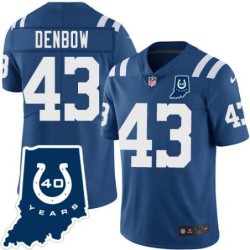 Colts #43 Trevor Denbow 40 Years ANNI Jersey -Blue