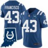 Colts #43 Aaron Francisco 40 Years ANNI Jersey -Blue