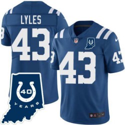 Colts #43 Lenny Lyles 40 Years ANNI Jersey -Blue