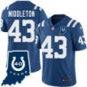 Colts #43 Frank Middleton 40 Years ANNI Jersey -Blue