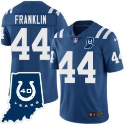 Colts #44 Zaire Franklin 40 Years ANNI Jersey -Blue